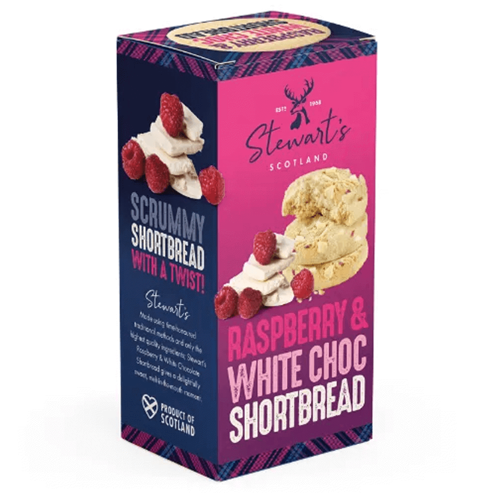 Stewarts Signature Raspberry And White Chocolate Pack 160g
